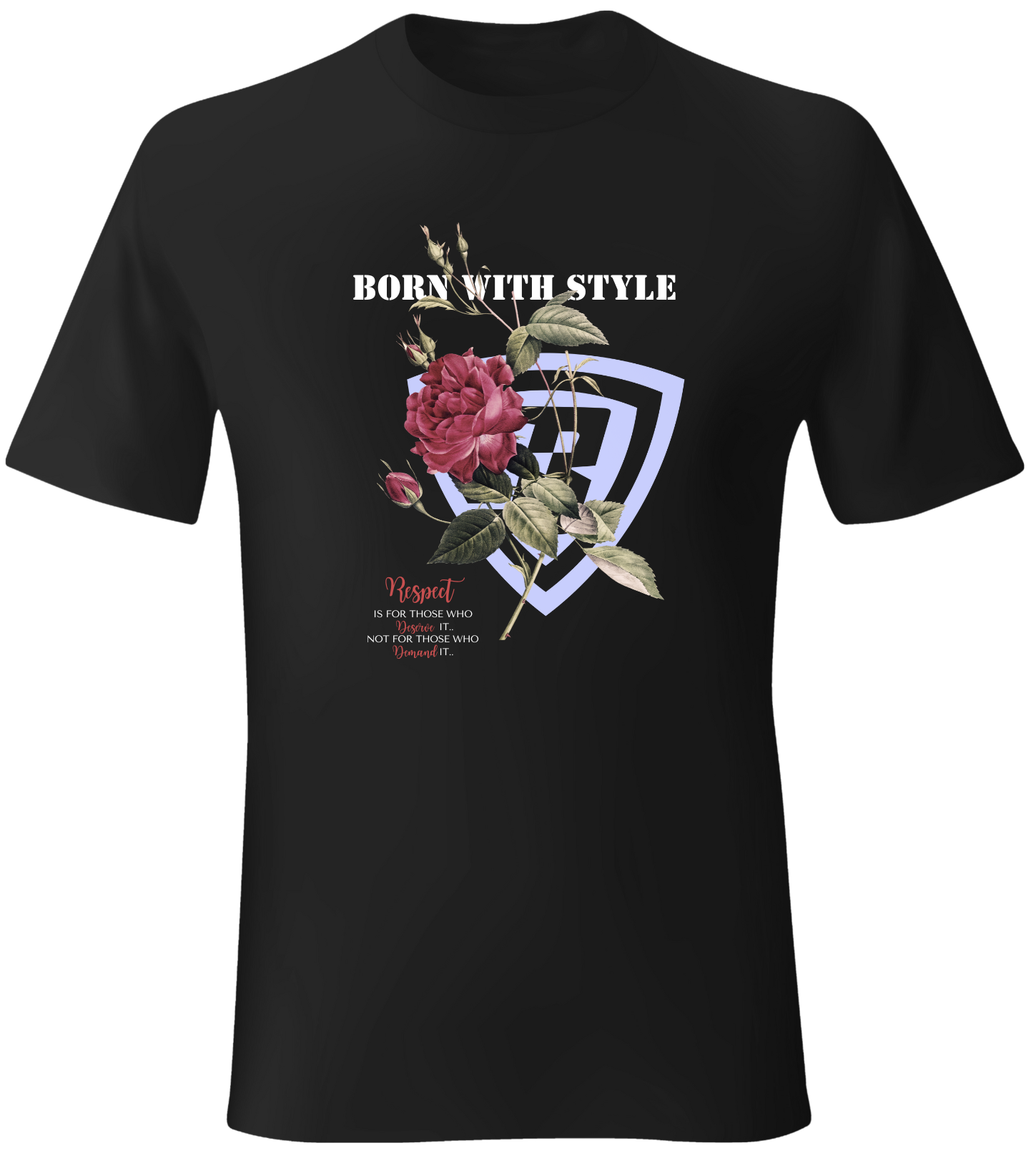 Heren shirt / Zwart / Respect