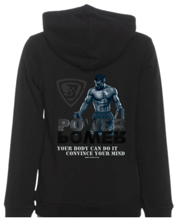 Hoodie / Zwart / Power