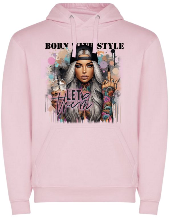 Hoodie / Licht Roze / Let them