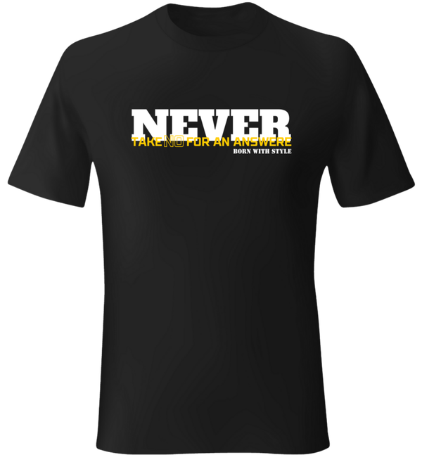 Heren shirt / zwart / never