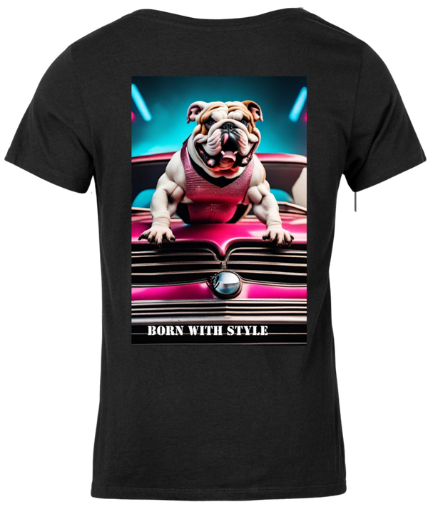 Heren shirt / zwart / bulldog