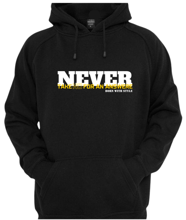 Hoodie / Zwart / Never
