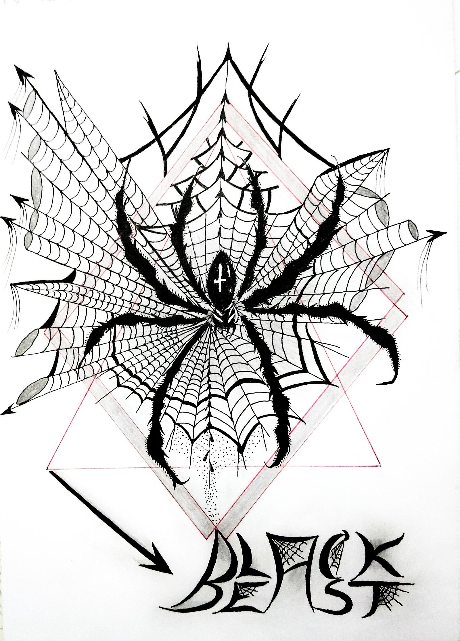 Tribal Tattto Big Spider