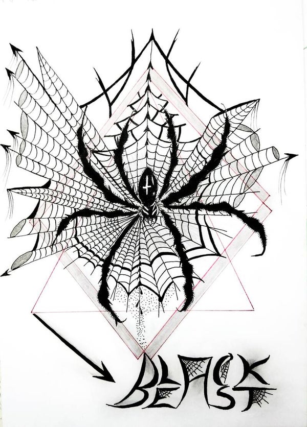 Tribal Tattto Big Spider