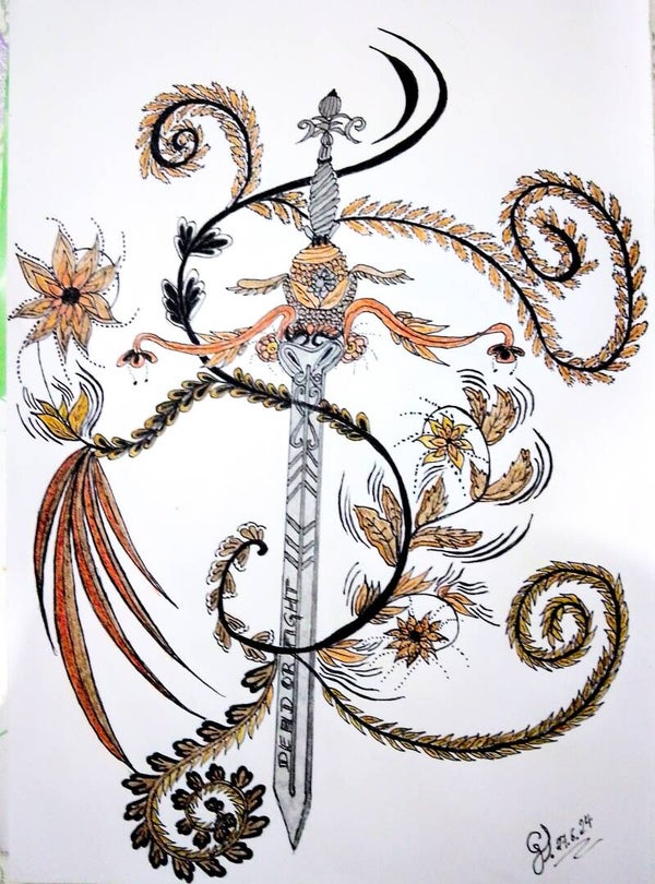 Tribal Tattoo Natural Sword