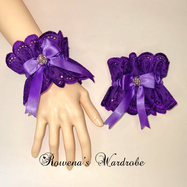 Purple Wrist Cuffs