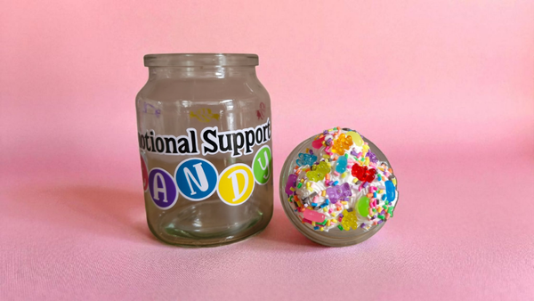 Snoeppotten met snoepjes-design