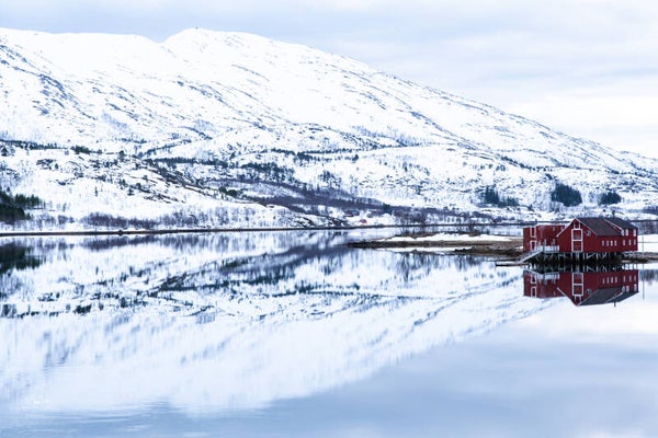 Paysage d'hiver en Norvège