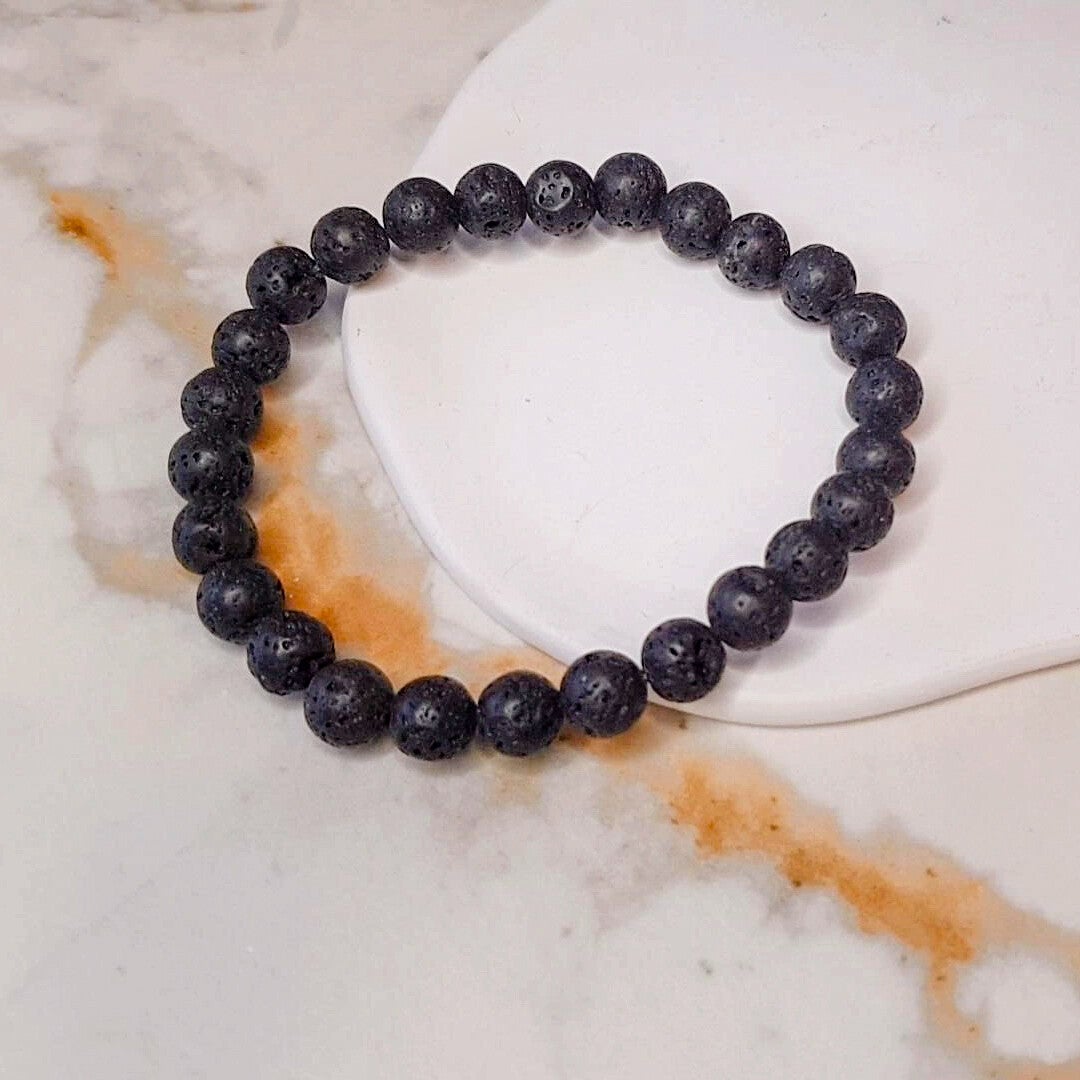 Heren Armband - Lavasteen