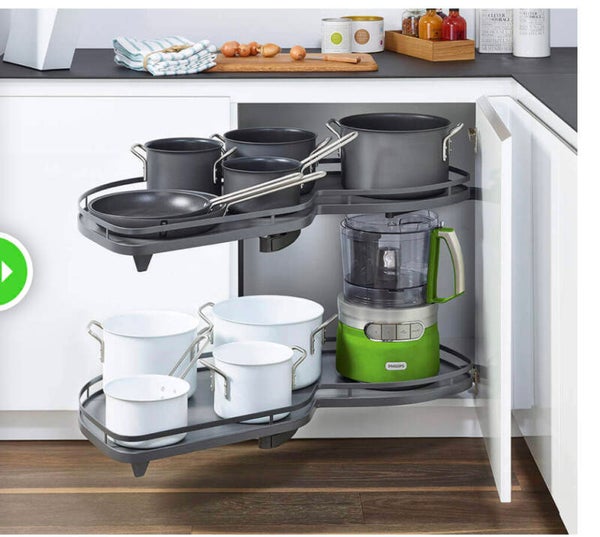 KIT LEMANS II  45 CM GAUCHE CLEVER STORAGE pour meuble angle 45 G