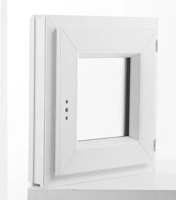 Fenêtre PVC Brico Essentiel blanc H.45 x l.40 cm 1 vantail tirant droit