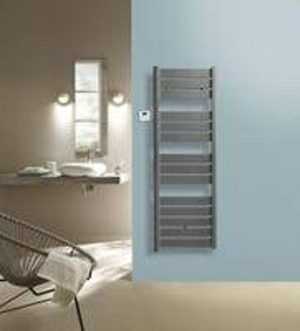 Sèche-serviettes électrique ACOVA 750W, H.147.7 x l.50 cm Madras gris aluminium