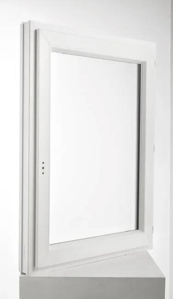 Fenêtre PVC Brico Essentiel blanc H.95 x l.60 cm 1 vantail tirant droit