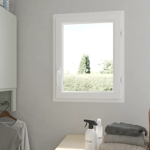 Fenêtre PVC Brico Essentiel blanc H.75 x l.40 cm 1 vantail tirant droit
