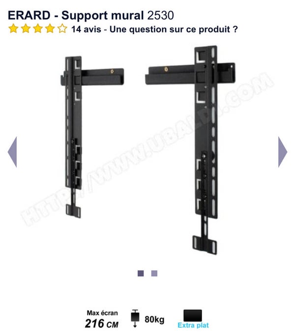 ERARD - Support mural APPLIK 2530 Grand ECRAN LCD