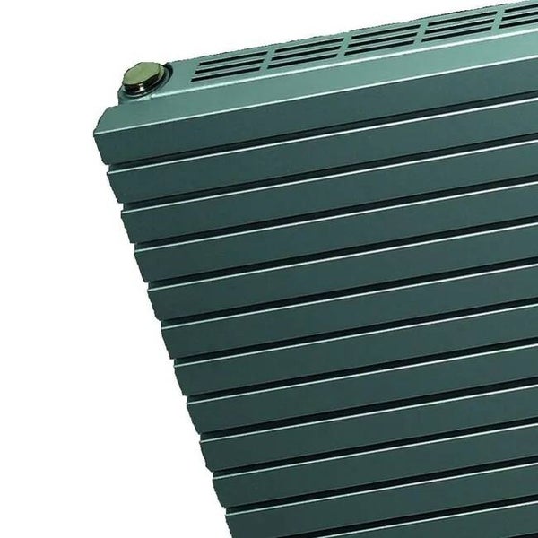 Radiateur eau chaude horizontal LODEN Carré noir, 404W H.59 x l.60 cm