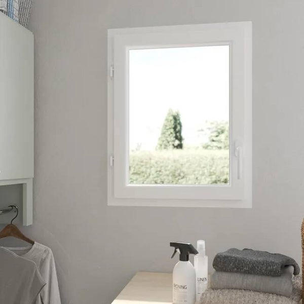 Fenêtre PVC Brico Essentiel blanc H.75 x l.40 cm 1 vantail tirant gauche