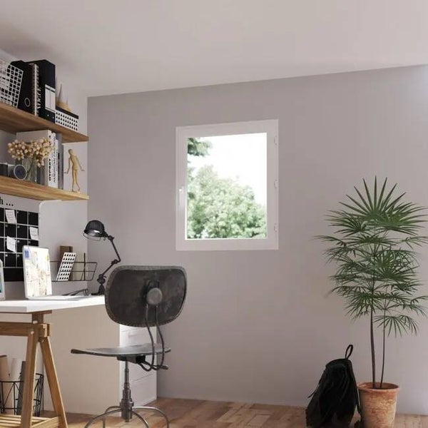 Fenêtre PVC Brico Essentiel blanc H.95 x l.60 cm 1 vantail tirant droit