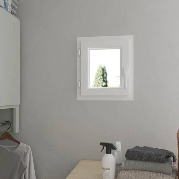Fenêtre PVC Brico Essentiel blanc H.45 x l.40 cm 1 vantail tirant gauche