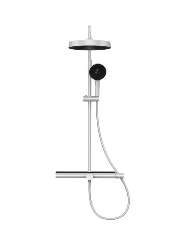 colonne de douche thermostatique design Bivtin Blanc matt  A1110H