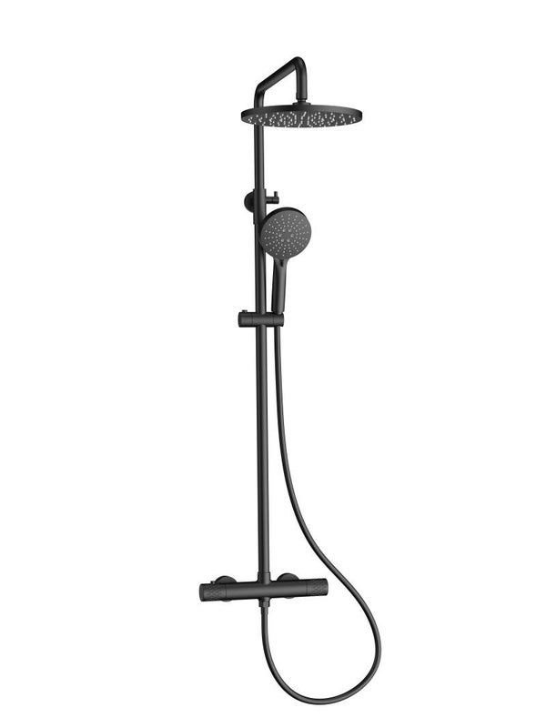 colonne de douche thermostatique design Bivtin Noir Matt A1210-1E