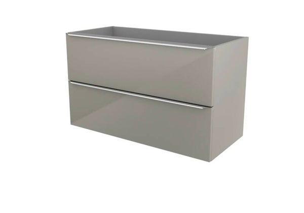 Meuble sous vasque à suspendre GoodHome Imandra taupe 100 cm