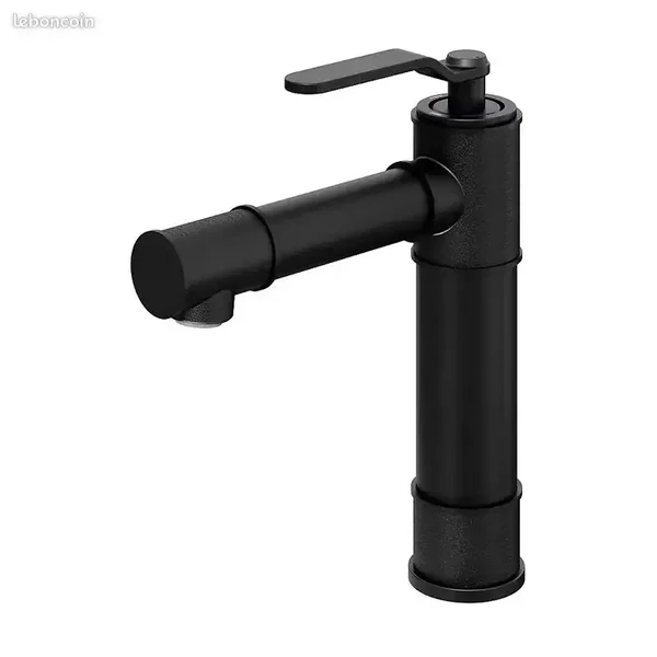 Mitigeur de lavabo noir GoodHome Sauga