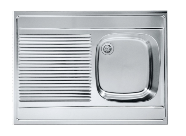 Evier Inox simple cuve FRANKE avec égouttoir