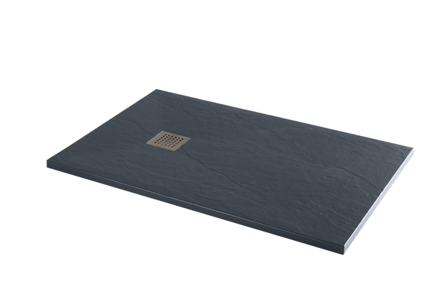 Bac résine 3 cm recoupable gris 90x120 cm