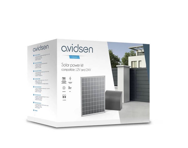 Kit d'alimentation solaire Avidsen 12 V pour motorisation de portail