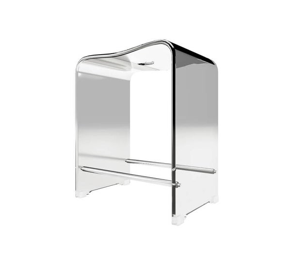 Tabouret de douche acrylique transparent Schulte 39 x 27 x 47 cm