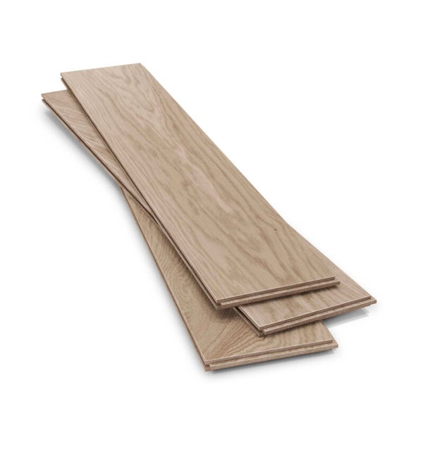 Parquet massif à coller Lulea L en chêne brut naturel