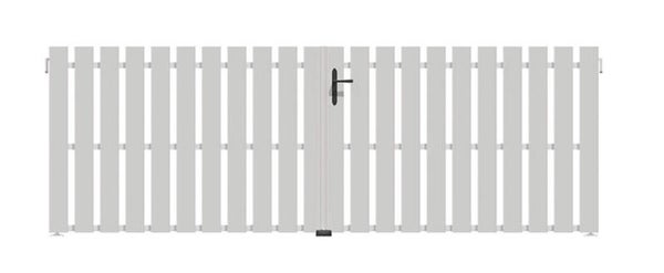Portail PVC BLANC battant Portail Jardimat pvc Arènes blanc 9016 - 300 x h.140 cm France