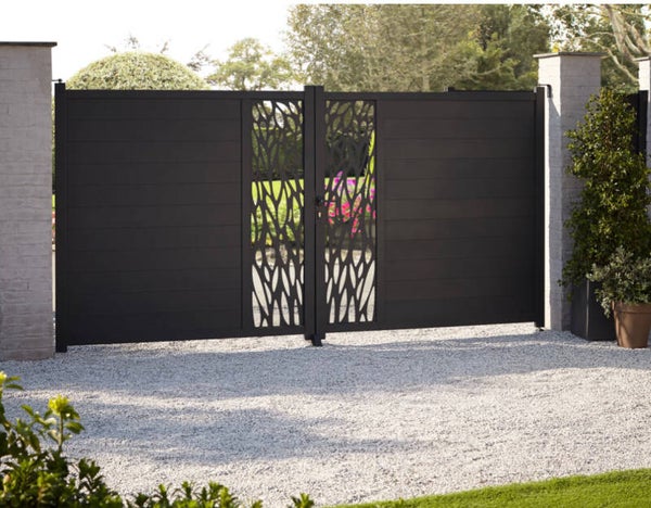 Portail alu Neva anthracite - 350 x h.170 cm