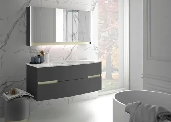 Meuble Vasque EGERIE 130 CM Noir