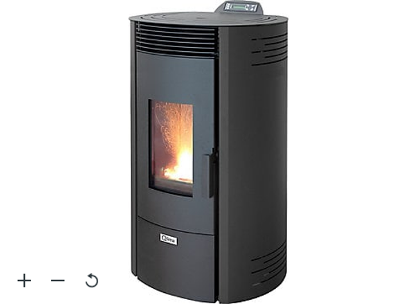 Poêle à granulés Qlima Roma 8500W noir  SURFACE DE CHAUFFE 105 M2