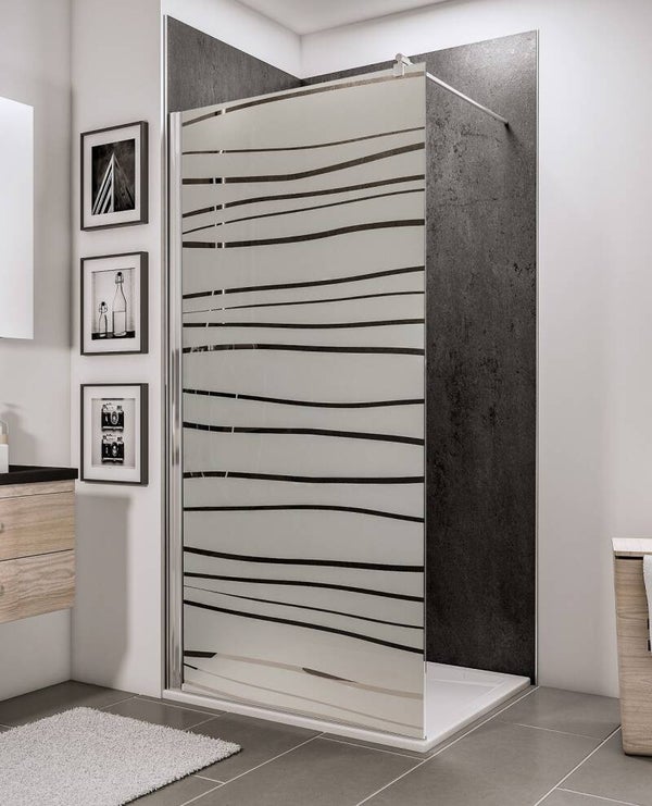 NewStyle - Paroi de douche fixe à l'italienne Walk In 90 cm, Mistral, anticalcaire, profilé à clipser