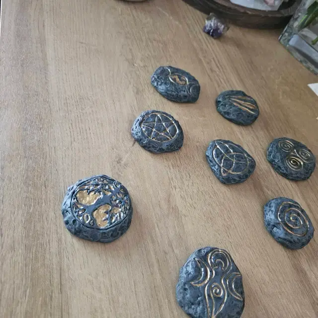 Pagan Symbol Stones for Rockery, Altar, windowsills and more