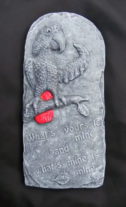 Comical African Grey Parrot Wall Plaque, perfect for indoors or the garden,  Birthday Gift