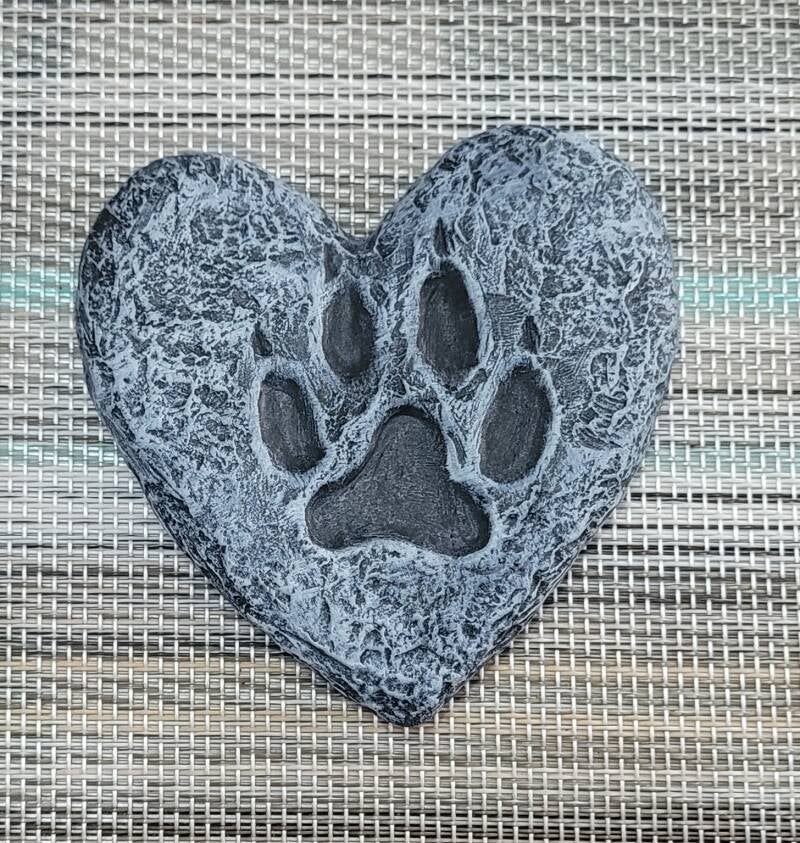 Dog Paw Print Memorial Stone