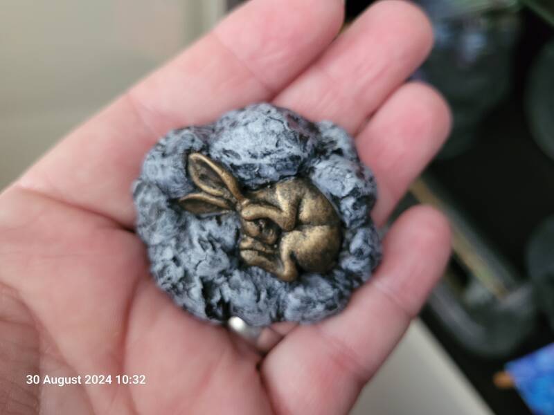 Sleeping Hare Small Rockery Stone Garden Ornament