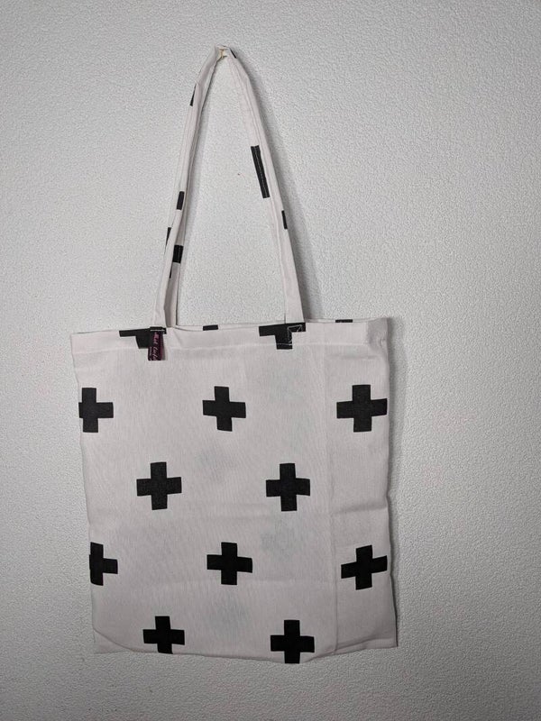 Stoffen tasje - zwart-wit - handmade by Marlies - Limited Edition