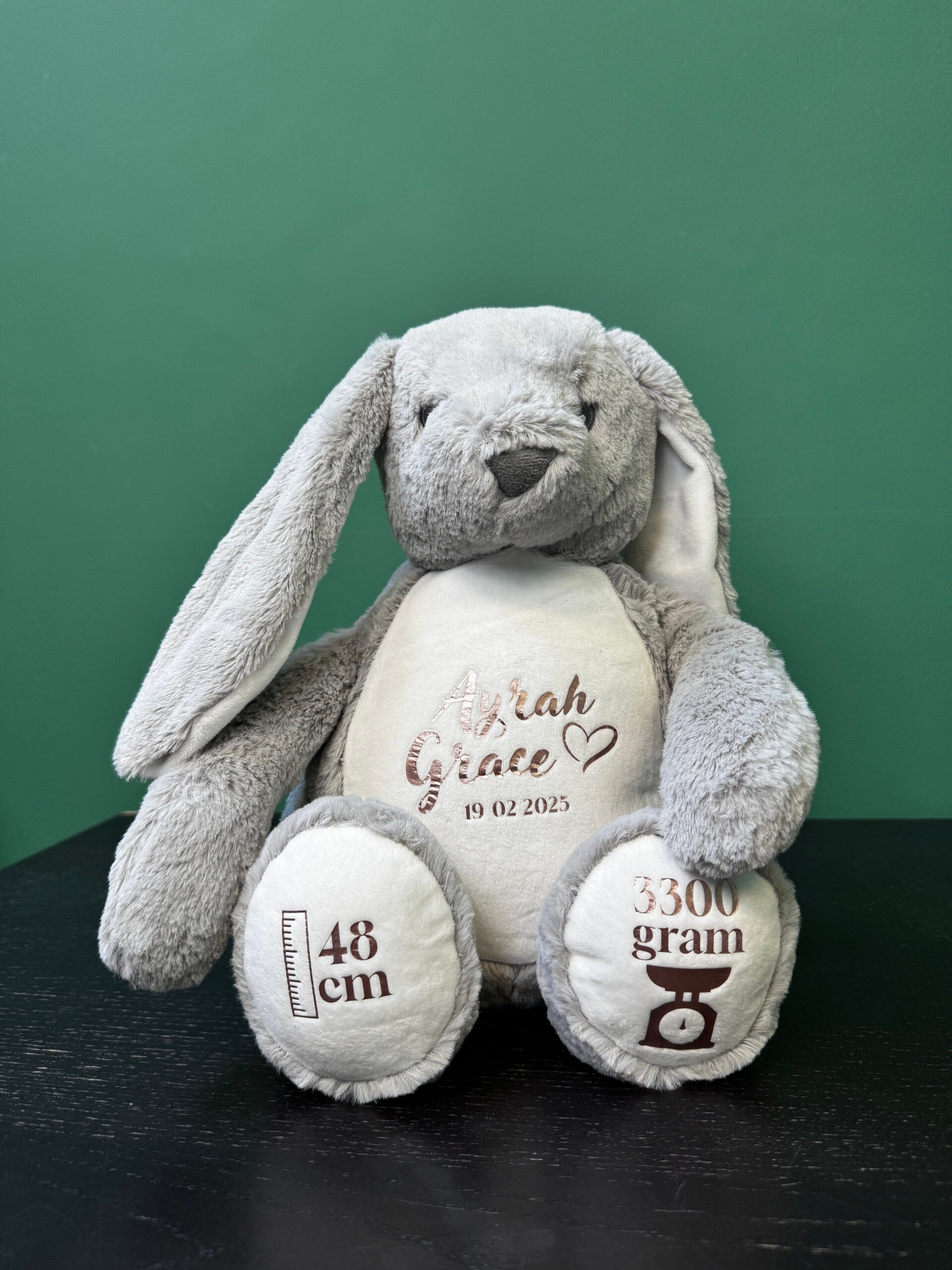 Gepersonaliseerde konijn knuffel