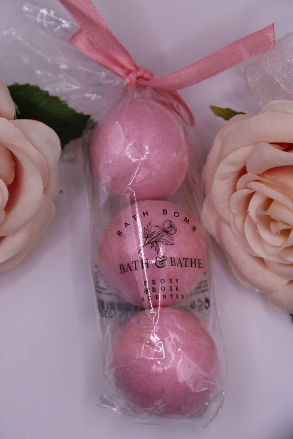 Bath bomb 3 stuks roze