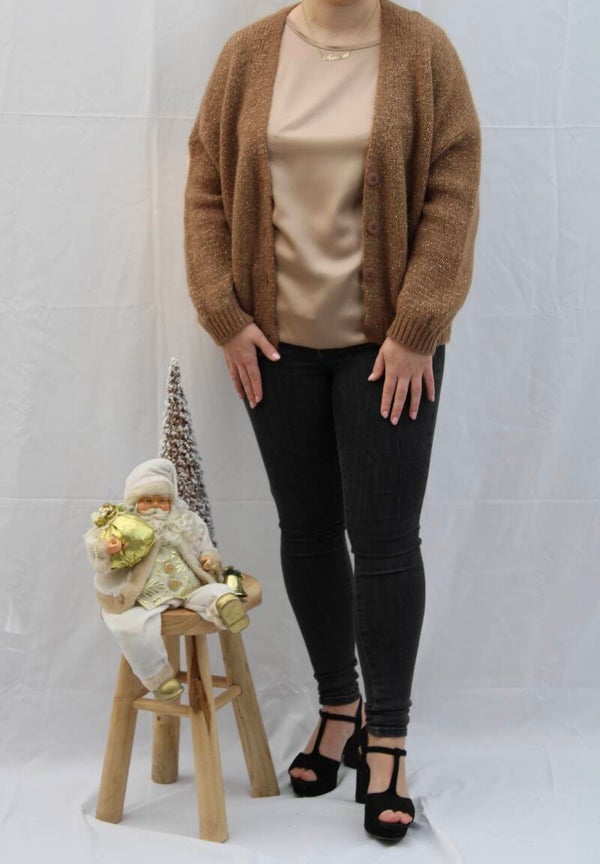 Bruin jasje met glitters (Art.Nr.249)