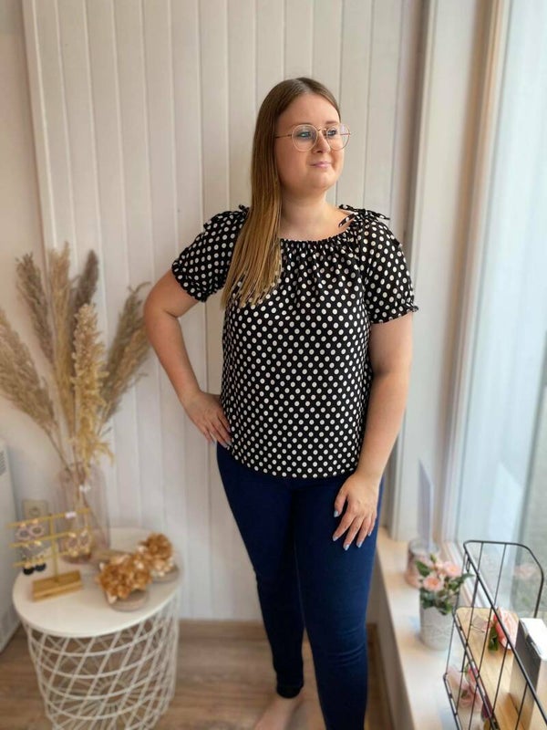 Dots Blouse Black (Art.Nr.063)