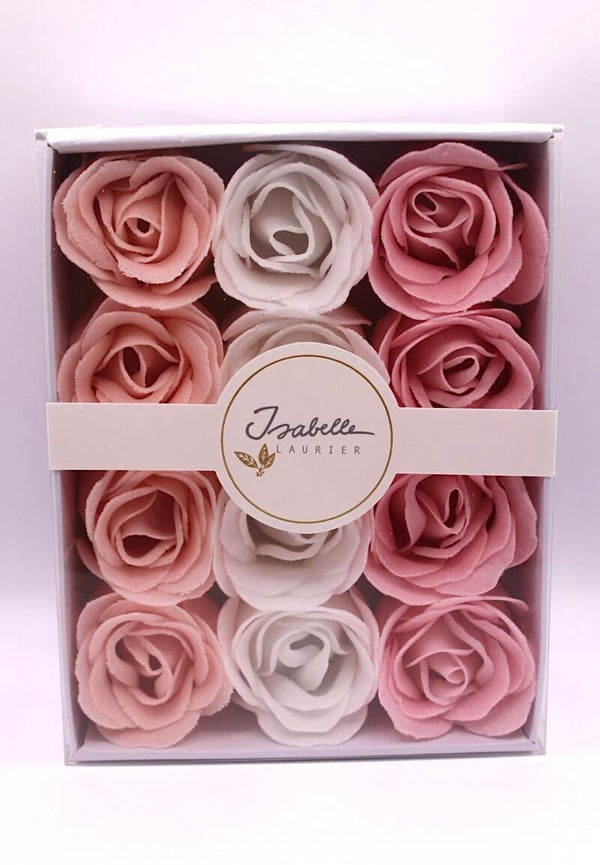 Luxe cadeaudoos met 12 confetti roosjes