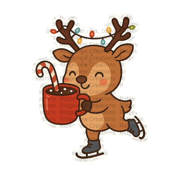 Ice Skating Reindeer