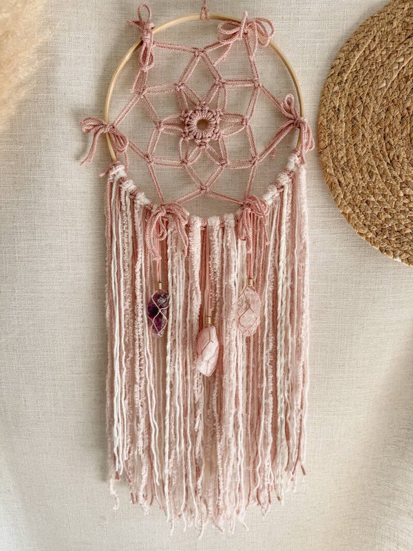 Dromenvanger met gouden driehoek pink