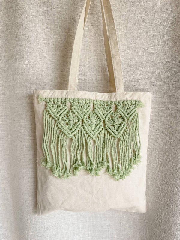 Macramé ecobag green
